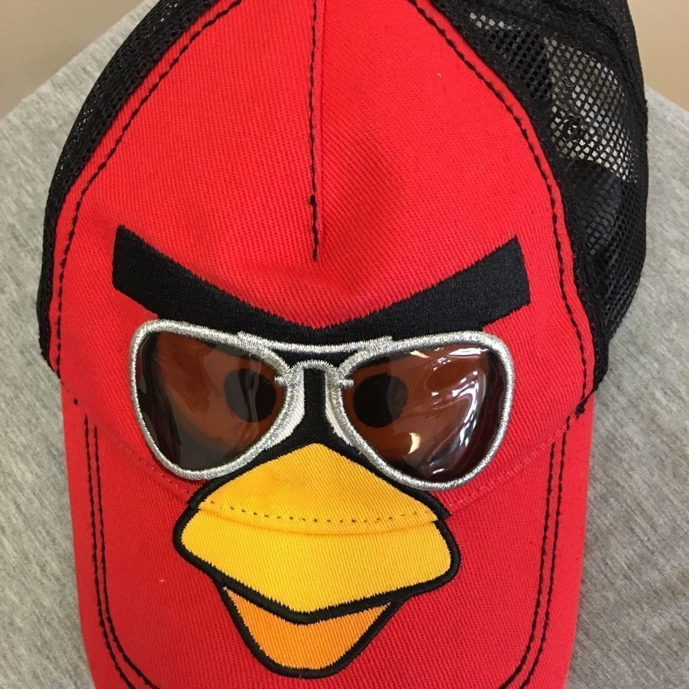 Angry‎ Birds Red Graphic Sunglasses Cap Kids One size